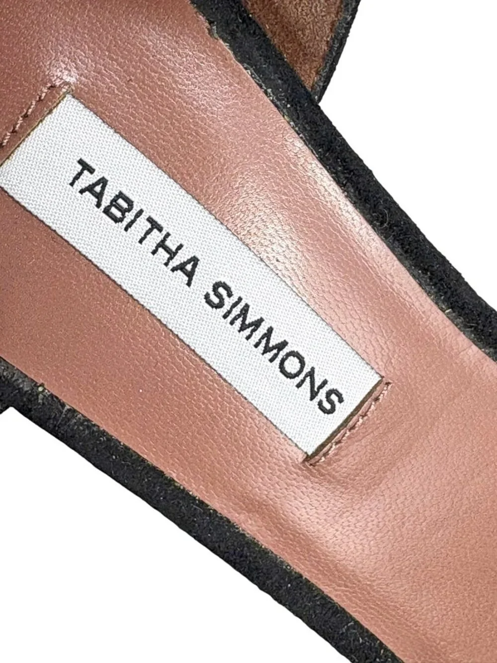 Tabitha Simmons Jerry Black Kid Suede Heeled Sandal‎